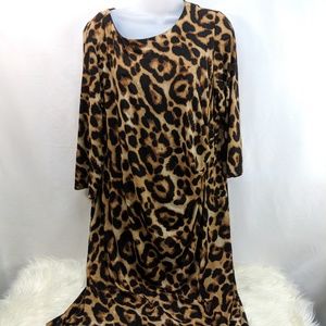 RN Studio Leopard Print Dress Lined